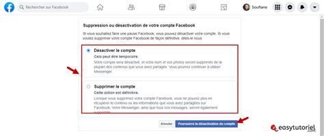 Comment supprimer un compte Facebook définitivement EasyTutoriel