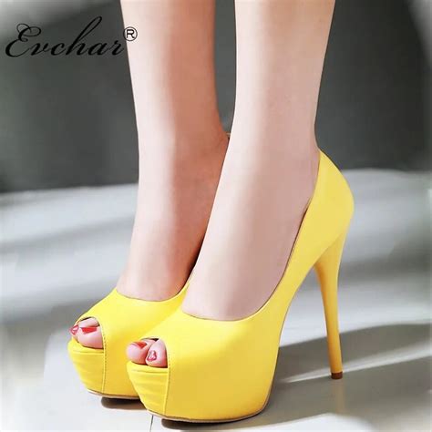 Evchar Spring Autumn Women Elegant Candy Colors Pumps Platform Fashion