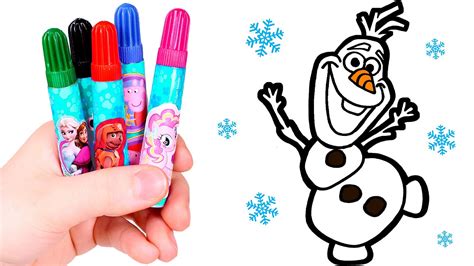 Dibuja y Colorea a Olaf ⛄️🌈 ️ Dibujos de Frozen - YouTube