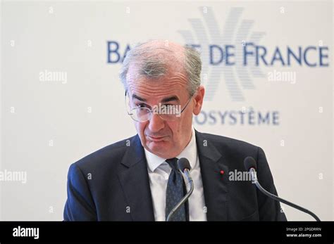 Paris France Nd Mar Francois Villeroy De Galhau Governor Of