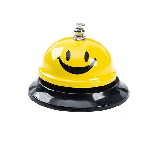 Asian Home Call Bell 335 Inch Diameter Metal Bell Yellow Smiley