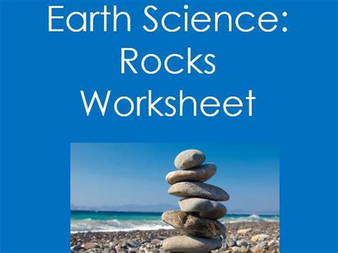 Let S Talk Vocab Earth Science Rocks Worksheet Teaching Resources