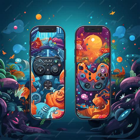 Premium Photo | Set of Mobile Gaming Tech Banner Ads Game Controller