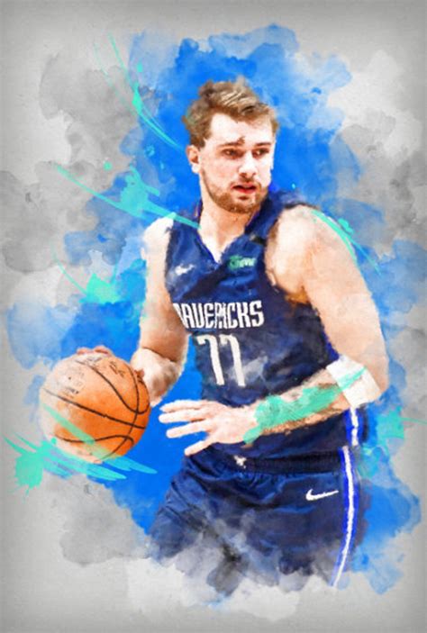 Luka Doncic Canvas Sports Nba Wall Art Canvas Home Decor In A Etsy