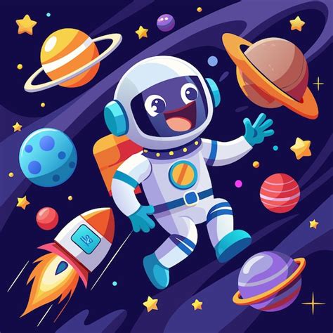 Dibujo A Mano Dibujado Dibujos Animados Astronauta Dise O Vectorial