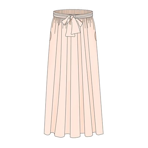 Patron De Couture Femme Pastel La Jupe Longue Nouer