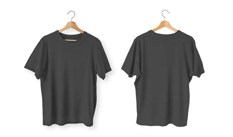 Isolated Pack Of Black T Shirt Front And Back View 8847328 Png