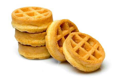 Set Of Belgium Round Waffles Stock Image Image Of Food Lunch 166463203