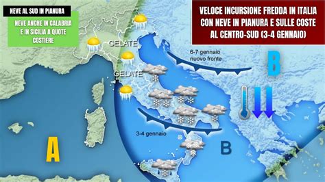 NEVE E FREDDO IN ARRIVO AL CENTRO SUD DOPO CAPODANNO TORNANO LE