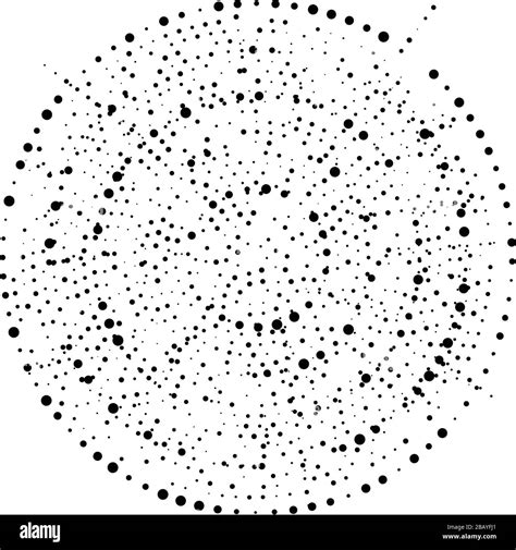 Random Dots Circles Abstract Speckles Dotted Radial Radiating