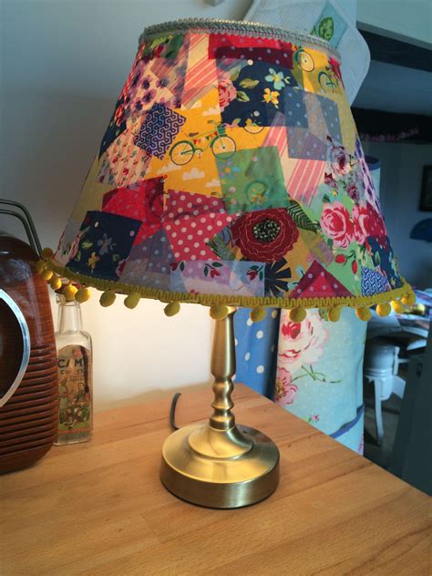 Upcycled Lampshade Fabric Decoupage Fabric Decoupage Lamp Shade