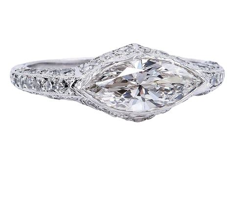 Amazon Ssjewel 2 Ct Marquise Cut East West Diamond Art Deco