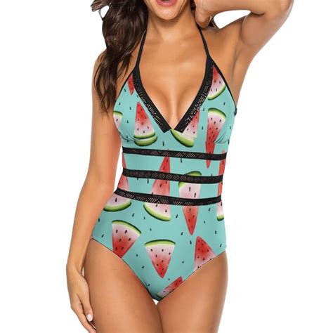 One Piece Swimsuit Women 2024 Melon Dance Summer Patterns And Melon