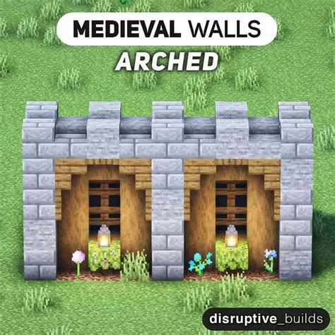 Minecraft Building Designs😇 On Instagram Medieval Walls 🏰