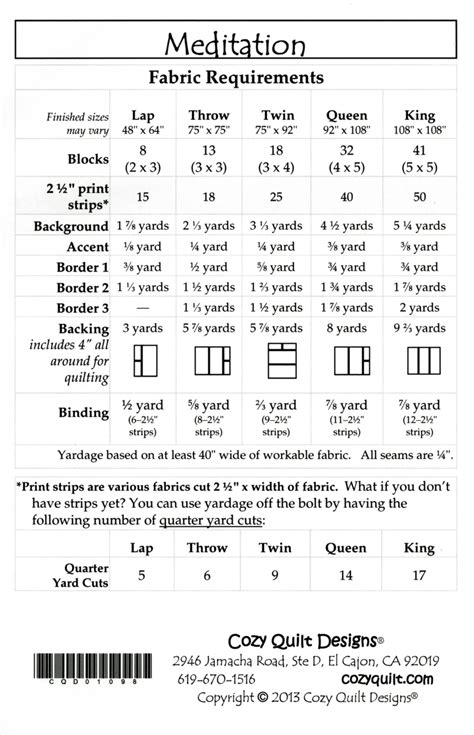 Meditation Quilt Pattern Cozy Quilt Designs Daniela Stout Strip