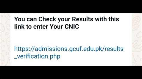 Gc University Faisalabad Test Result Gcuf Test Result Gc University