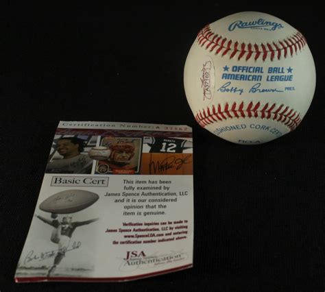 George Brett Signed Oal Baseball Inscribed Mvp Jsa Coa