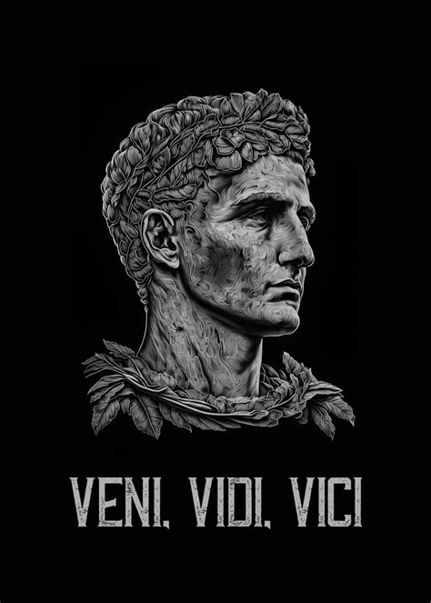 Veni Vidi Vici Caesar Poster Picture Metal Print Paint By Mesh