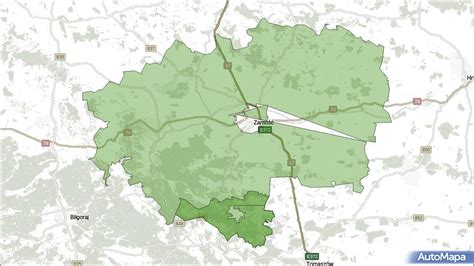 Gmina Krasnobród powiat zamojski województwo lubelskie na mapie Targeo