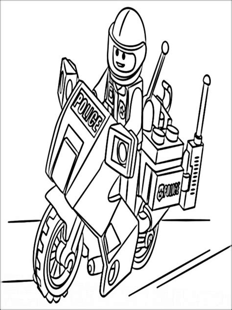 Lego Motorcycle Coloring Pages