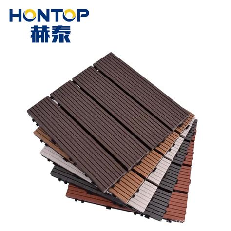 High Density Wpc Interlocking Deck Tile Outdoor Anti Slip Floor Tiles