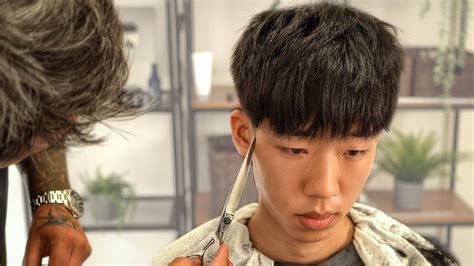A Textured Fringe Haircut with Low Taper Fade (Tik Tok Haircut) - YouTube