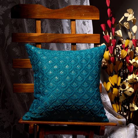 Teal Pillow Covers, Teal Cushion Covers for Sofa Couch Bed 12x12 14x14 ...