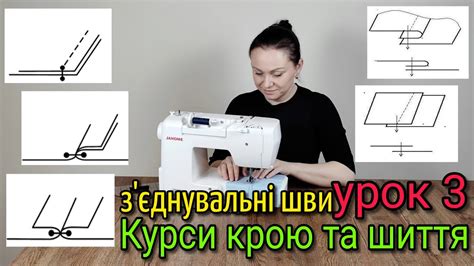 З'єднувальні шви: Зшивні, Накладні, Білизняні. Урок 3 - YouTube