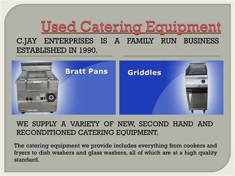 Ppt Used Catering Equipment Powerpoint Presentation Free Download