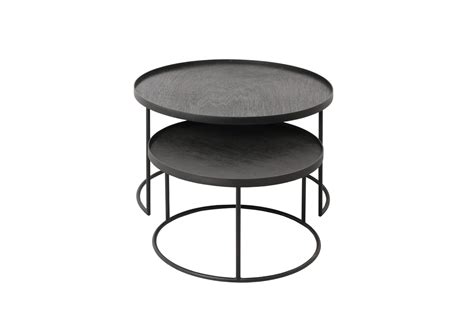 Set de tables basses à plateaux rond S L plateaux non inclus Ethnicraft