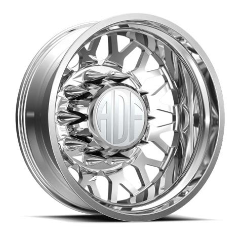 Adf Dually Hot Shot Wheels Rims 20x8 25 10x225 Polished 167mm