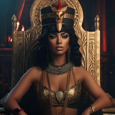 Premium Photo Hot Attractive Fashion Model In Egyptian Queen Cleopatra Royal Costumes