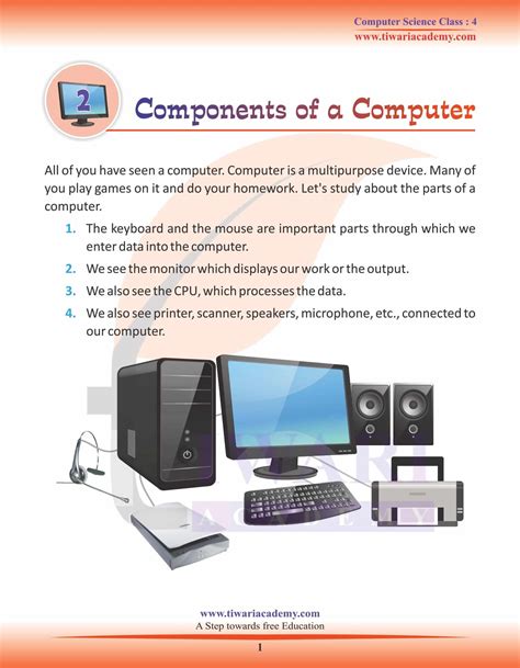 Class Computer Science Chapter Components Of A Computer