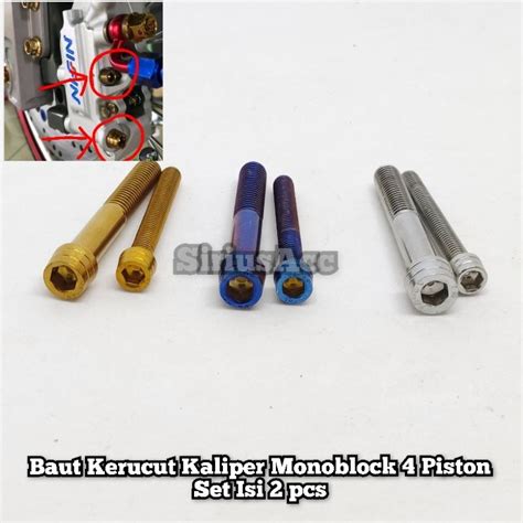 Jual Baut Kaliper Monoblock 4 Piston Baut Kerucut Kaliper 4 Piston