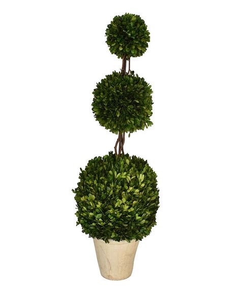 Mills Floral 40 H Preserved Boxwood Triple Ball Topiary Macys