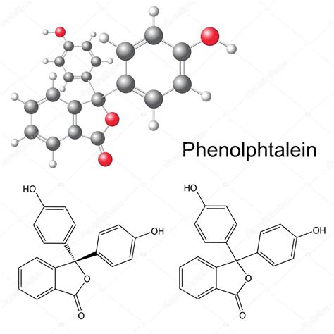 Mol Cula De Fenolftale Na F Rmula Qu Mica Estrutural E Modelo Vetor