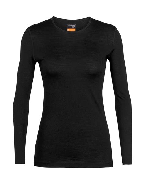 Icebreaker Womens Merino 200 Oasis Long Sleeve Crewe Thermal Top