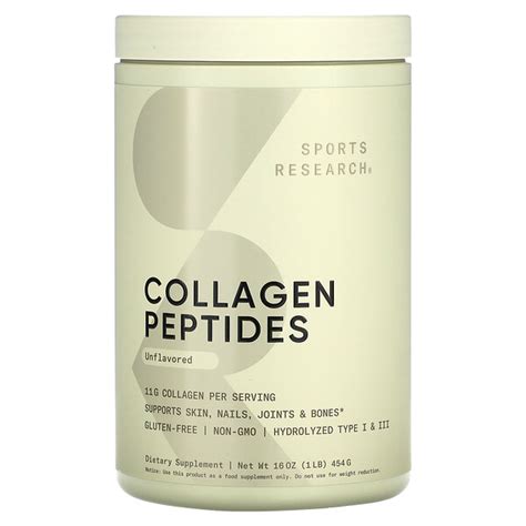 Sports Research Collagen Peptides Unflavored Lb G