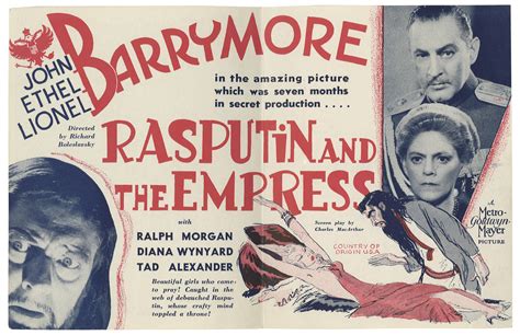 Rasputin Y La Zarina Rasputin And The Empress 1932 C Rtelesmix