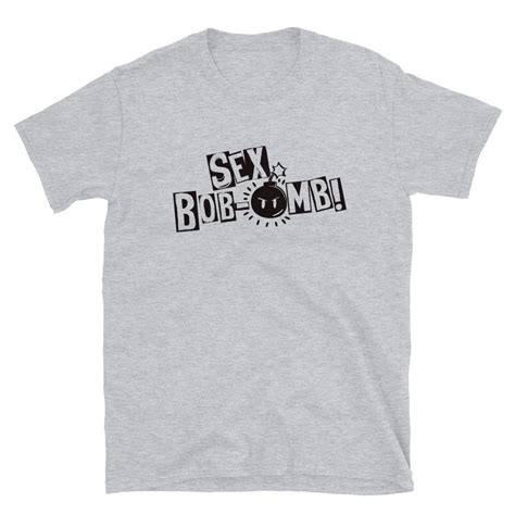 Sex Bob Omb Scott Pilgrim Vs The World T Shirt White Or Grey Etsy