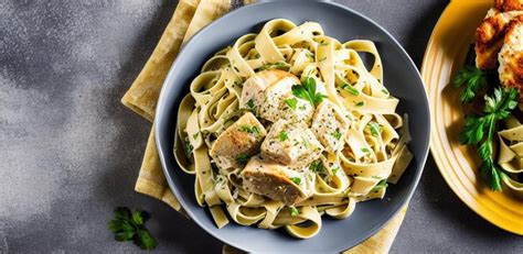 Receta fácil y rapida de Fetuccini Alfredo con Pollo Mandolina