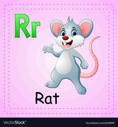 Vector Illustration Of Animals Alphabet R Is For Rat Download A Free