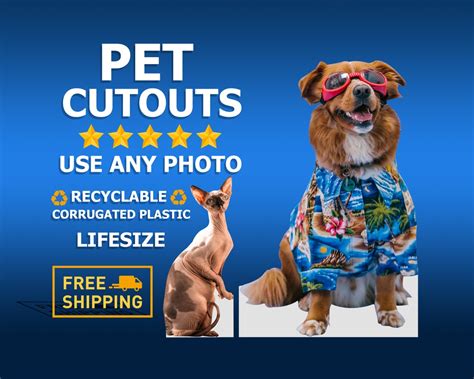 Custom Life Size Pet Cardboard Cutout Durable Coroplast Pet Standee Etsy