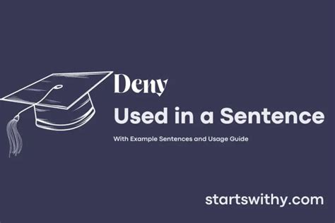 DENY in a Sentence Examples: 21 Ways to Use Deny