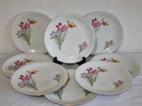 LOT DE 8 Assiettes Plates Porcelaine De Luxe Ccp Paris Napor Motifs