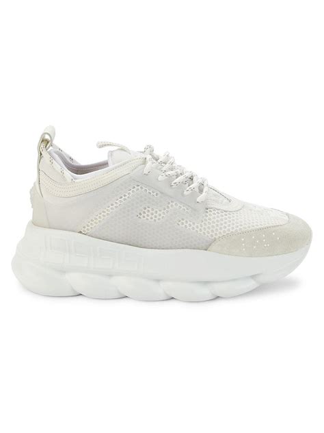 Versace Chain Reaction Sneakers In White For Men Lyst