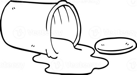 Line Drawing Cartoon Spilt Paint 41007668 Png