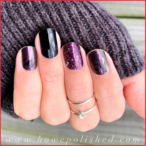 Mixed Fall Mani Smokes On You Midnight In Manhattan Bordeaux Glitz