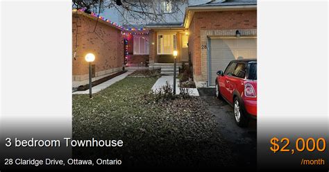 28 Claridge Drive Ottawa Townhouse For Rent