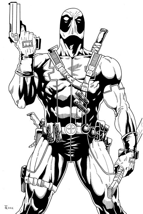 Deadpool Black And White